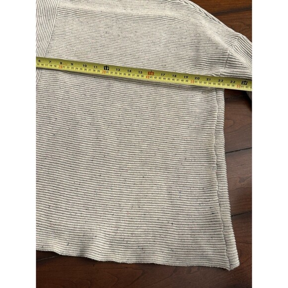 French Connection Ribbed Gray Sweater Neon Threads Accents Size L Oversized - Picture 11 of 11